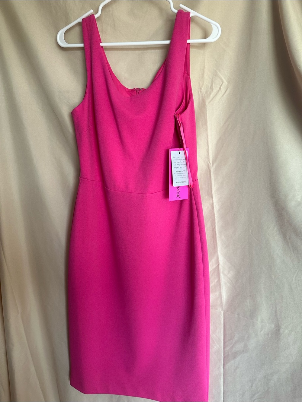 Betsey Johnson Hot Pink Sleeveless Sheath Dress